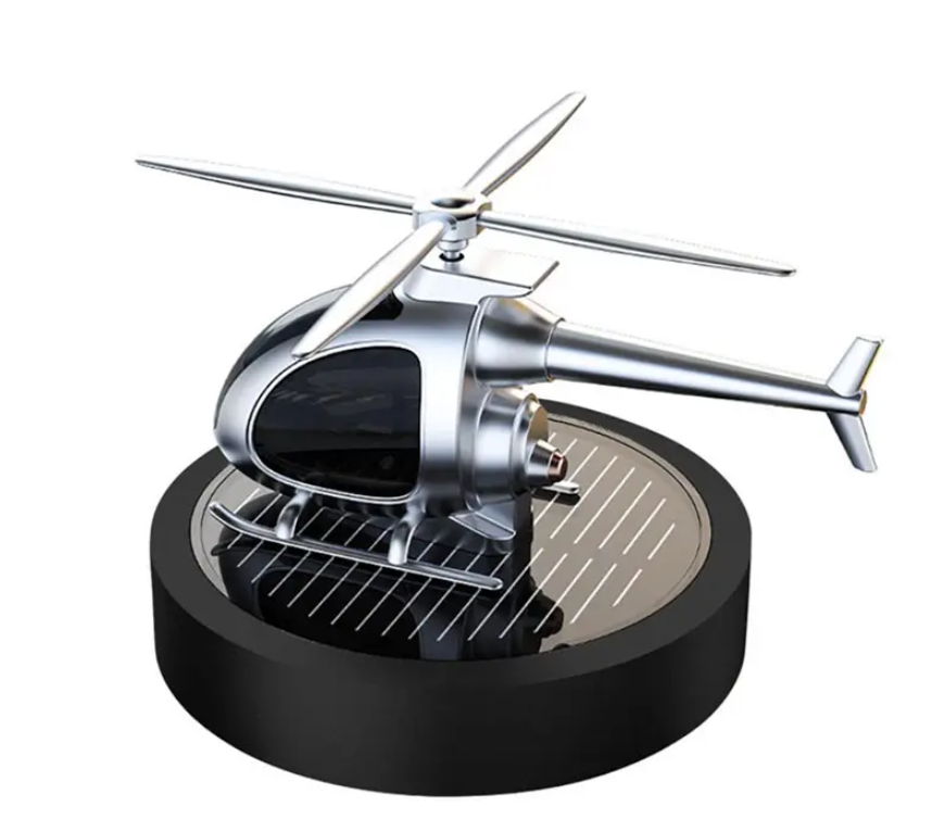 Helicopter Solar Power Car Air Freshener Aromatherapy With Rotation