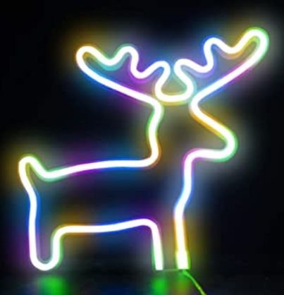 FA-A25 LED Reindeer Neon Sign Lamp USB And Battery Operated