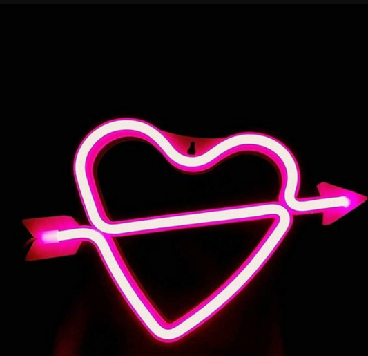 FA-A29 Cupid Heart Neon Sign USB And Battery Operated