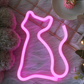 FA-A18 Cat Shaped LED Neon Sign Wall Hanging Lamp USB And Battery Operated