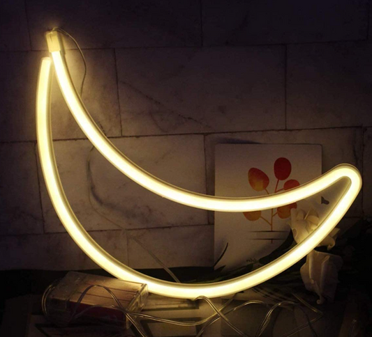 FA-A10 Crescent Moon Neon Sign Lamp USB And Battery Operated