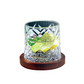 Spinning Whiskey Glass With Wooden Base 9cm