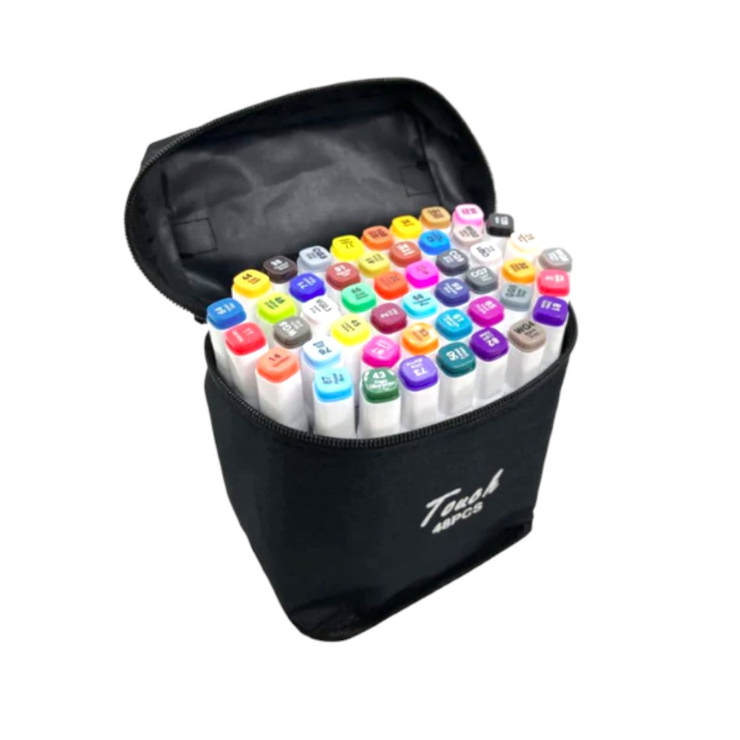 Dual Tips Art Markers with Carry Bag