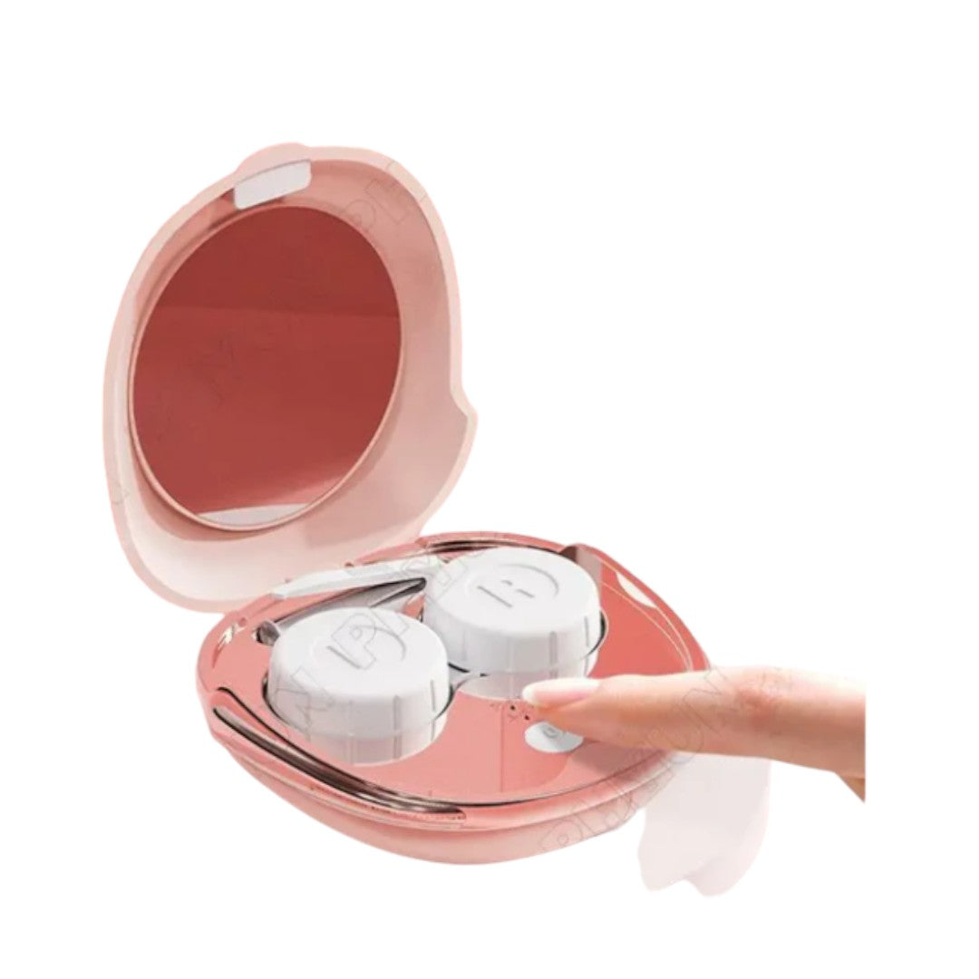 Ultrasonic Contact Lens Cleaning Machine, Contact Lenses, Lens Case, Stylish, Cleaning Case, Ultrasonic Cleaner, Color Control, Color Control, USB Charging, Protein Removal, PINK, Contact Lens Case Pink