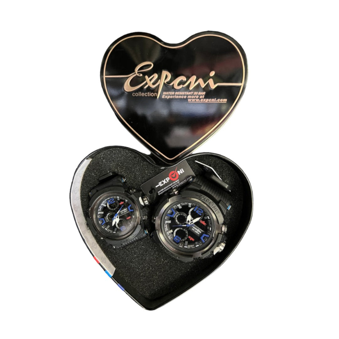 Exponi Couples Trendy Watch Set 2pc