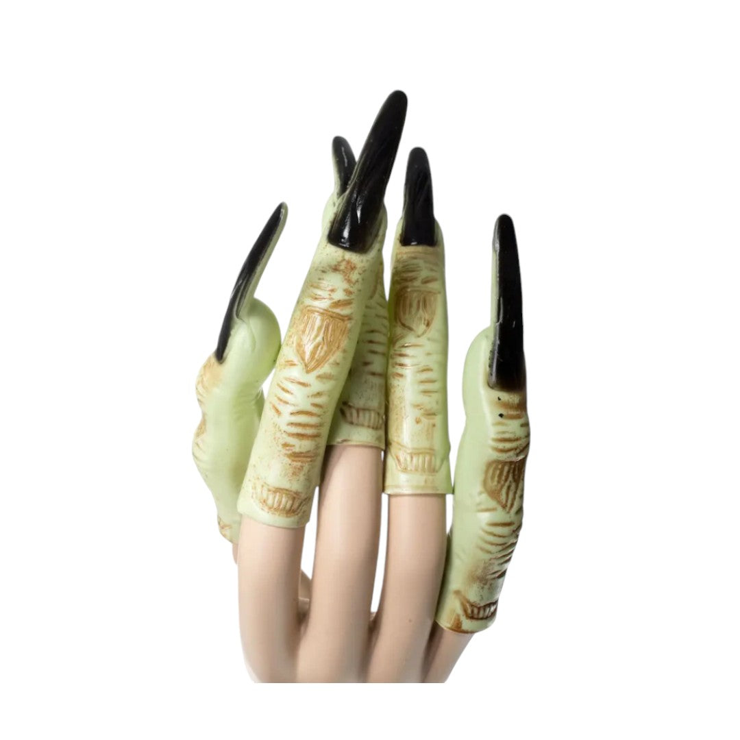 Green Witch Fingers with Long Black Fingernails