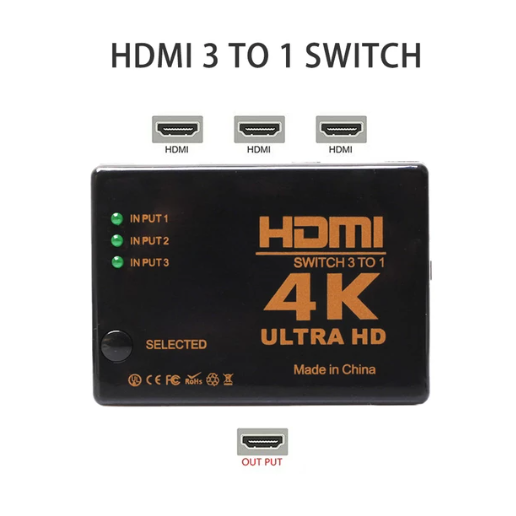 3-Port HDMI Selector 4K Ultra HD