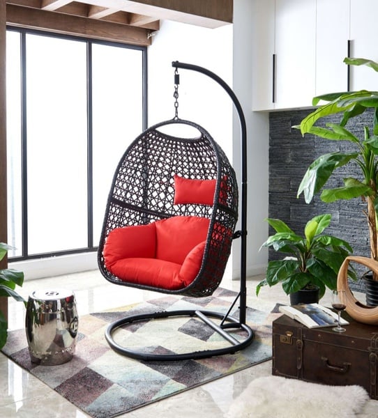 Outdoor Hanging Swing Egg Chairs with Cushion