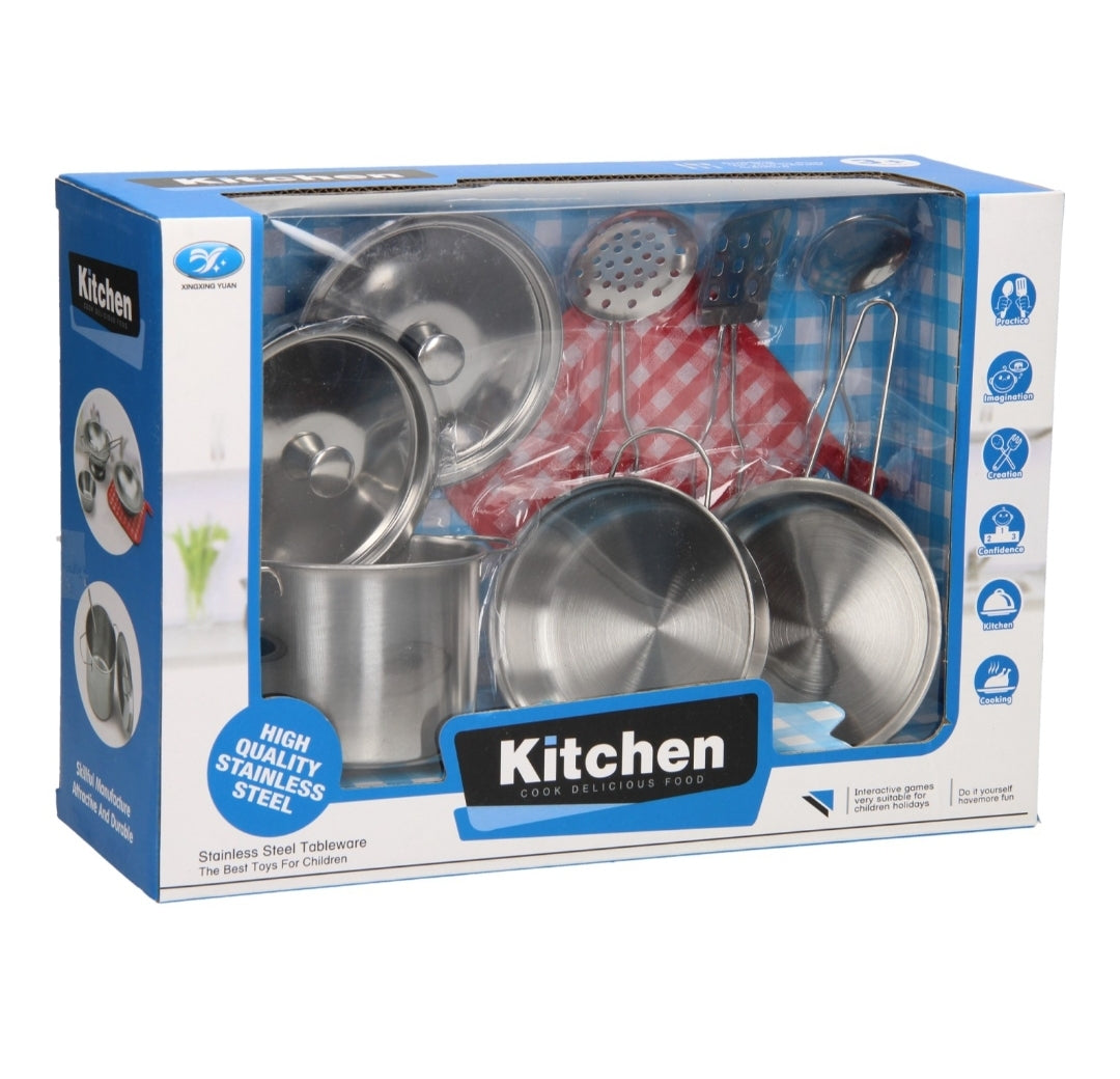 Playset Metal Kitchen Cooking Set