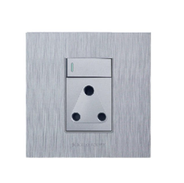 4x4 Single Socket  Silver  Design