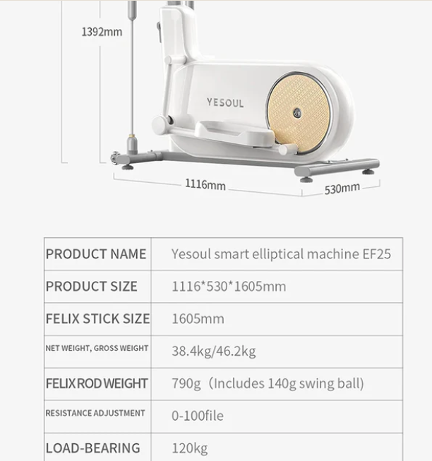 YESOUL Smart Elliptical Trainer Machine EF25