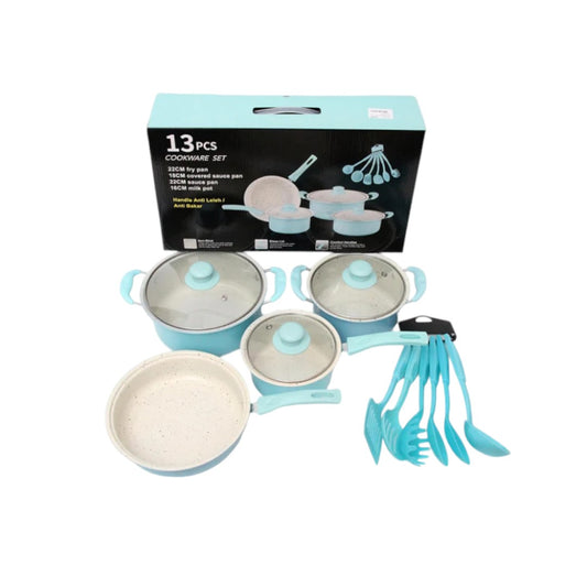 13-Piece Nonstick Pots and Pans Set with Lids