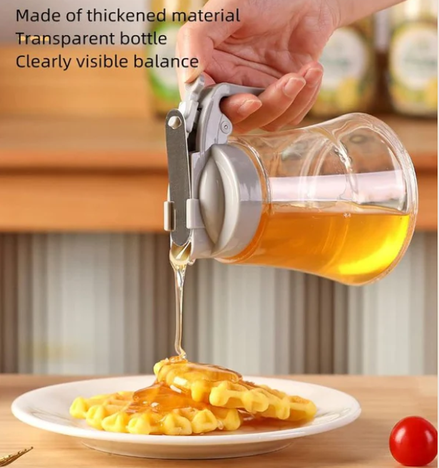 Press-On Honey Dispenser, Syrup and Sugar Jar