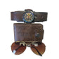 Gift Set Men's Brown Belt Watch, Sunglasses, & Wallet