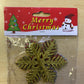 Christmas Snow Flake Pend Decorations (4in pack )