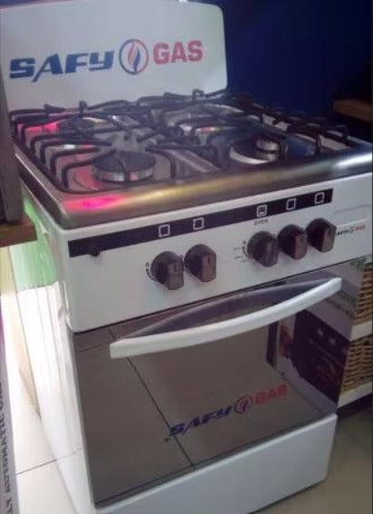 SAFY Freestanding 4 Burner & Oven Combined Gas Cooker