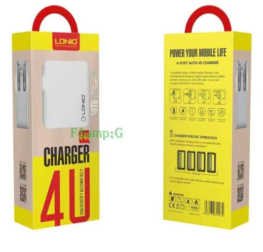 4 Port Auto ID Charger 4.4A Fast Charger