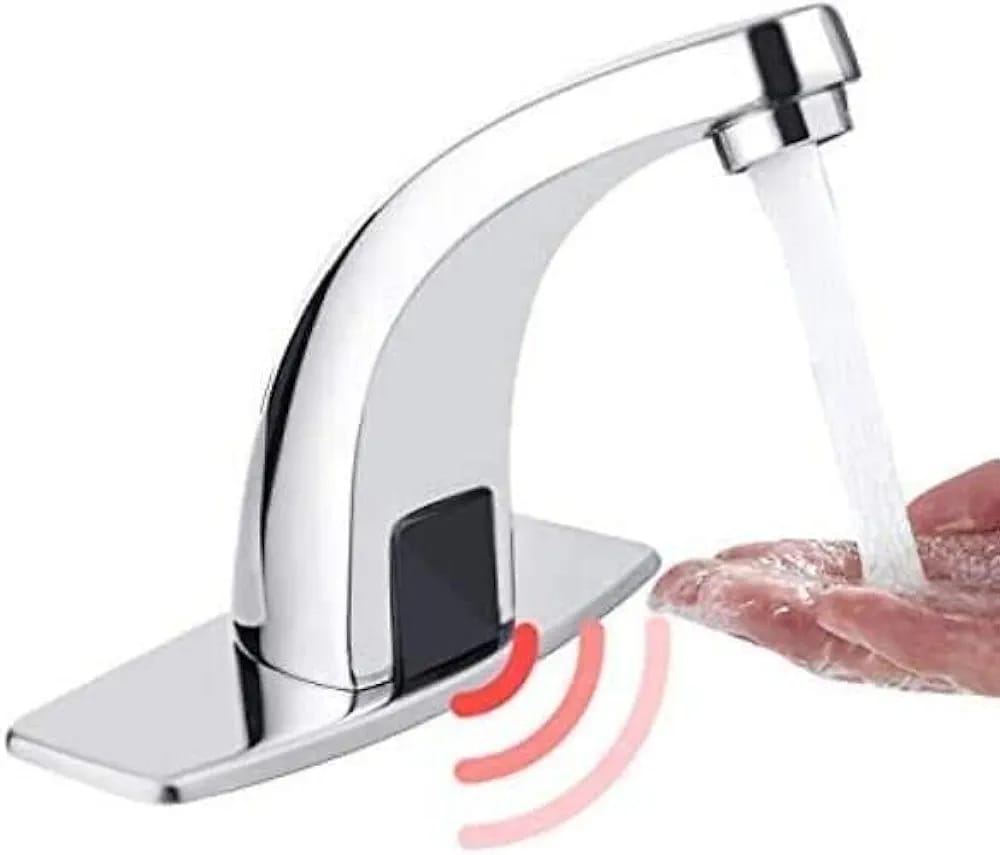 Touchless Sensor Bathroom Faucet Automatic Smart,Hot and Cold Mixer Control, Battery Operated.