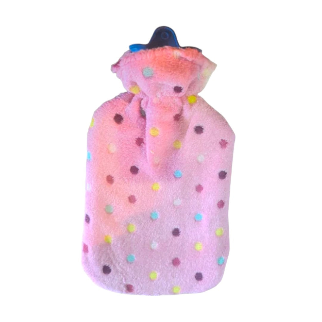 Hot Water Bottle With Coral Fleece Cover