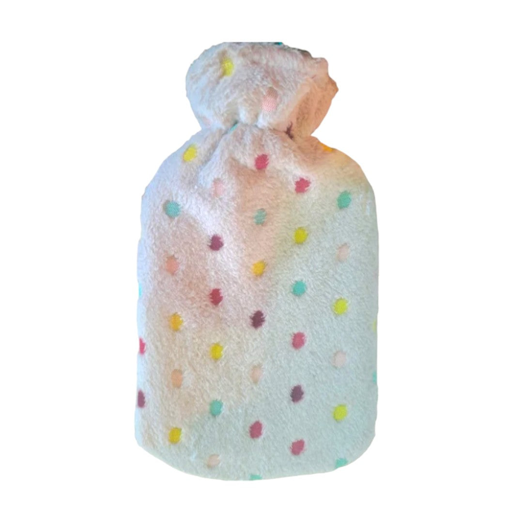 Hot Water Bottle With Coral Fleece Cover