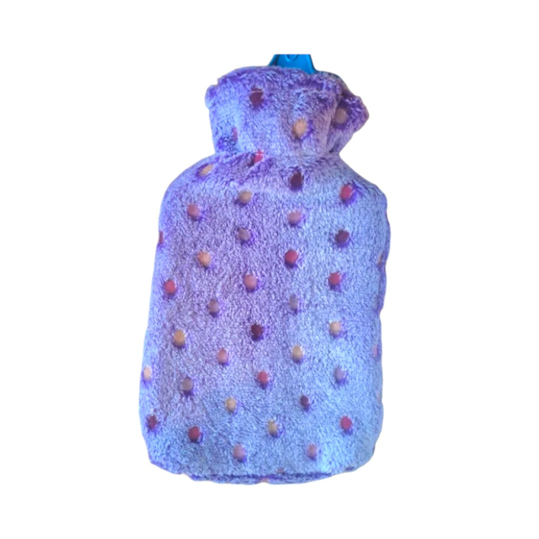 Hot Water Bottle With Coral Fleece Cover