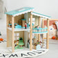 Blue Wooden Doll House