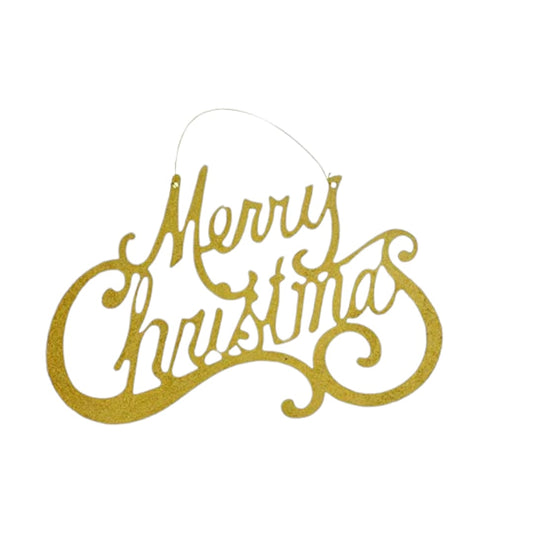 Gold Merry Christmas Sign