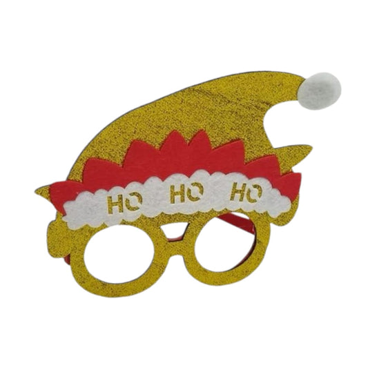 Christmas Glasses Frame With Santa Hat Lightweight Novelty Decorative Costume Eyewear