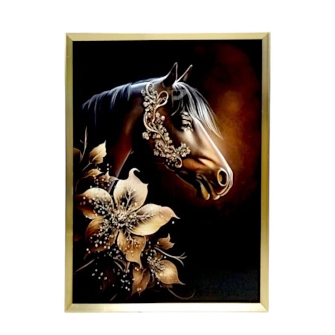 Brown Horse Canvas Art Print 80x80Cm