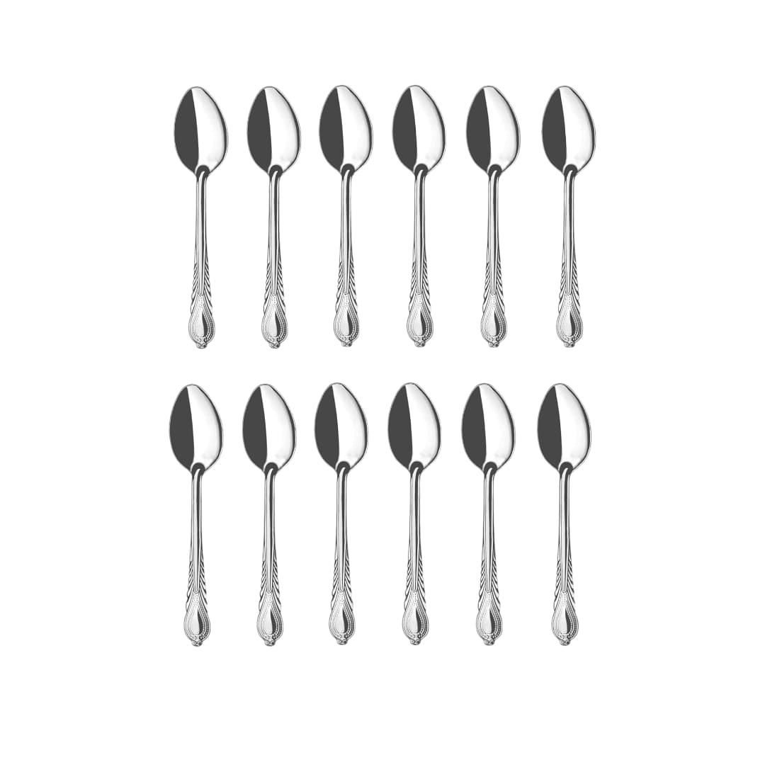 12Pc Teaspoon Set Stainless Steel