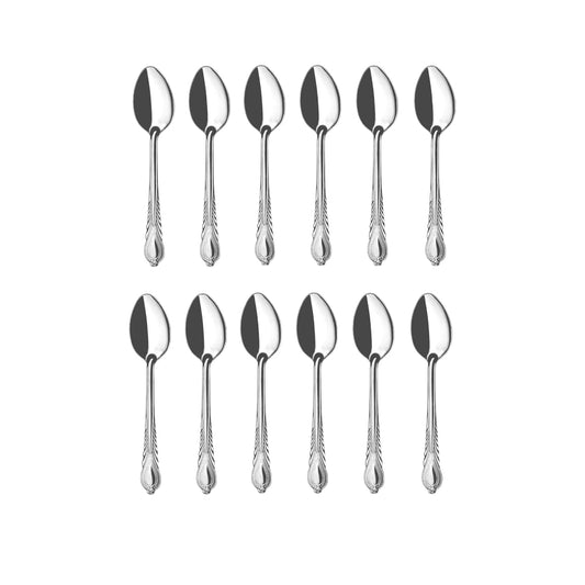 12Pc Teaspoon Set Stainless Steel