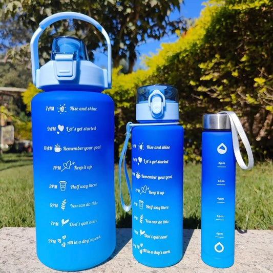 Water Bottle Motivational   3pc Set - Black Friday Deal