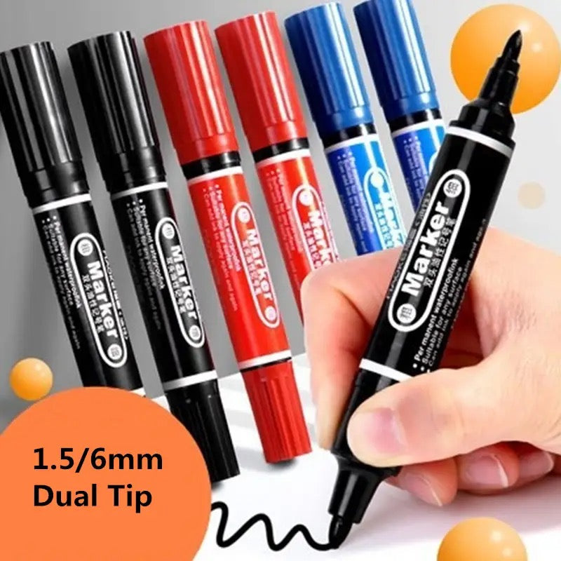 Double-Headed Permanent Marker -Black – Megamall Online Store