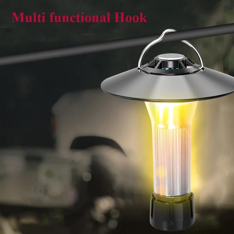 New Rechargeable Camping Lantern Portable Outdoor Camping Light Magnet Emergency Light Hanging Tent Light Powerful Work Lamp