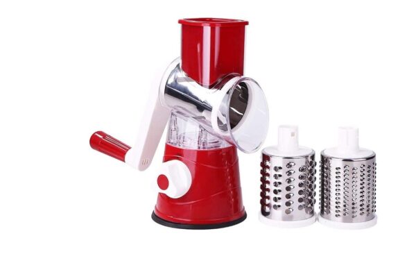 Aorlis Multi-Shredder Tabletop Drum Grater with 3 Interchangeable Drums