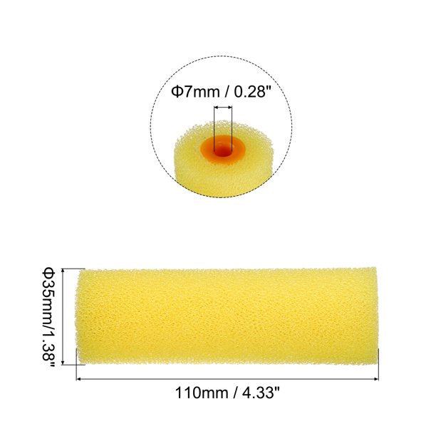 Yellow Color Foam Sponge Solvent Resistant with Paint Rollers 2pcs