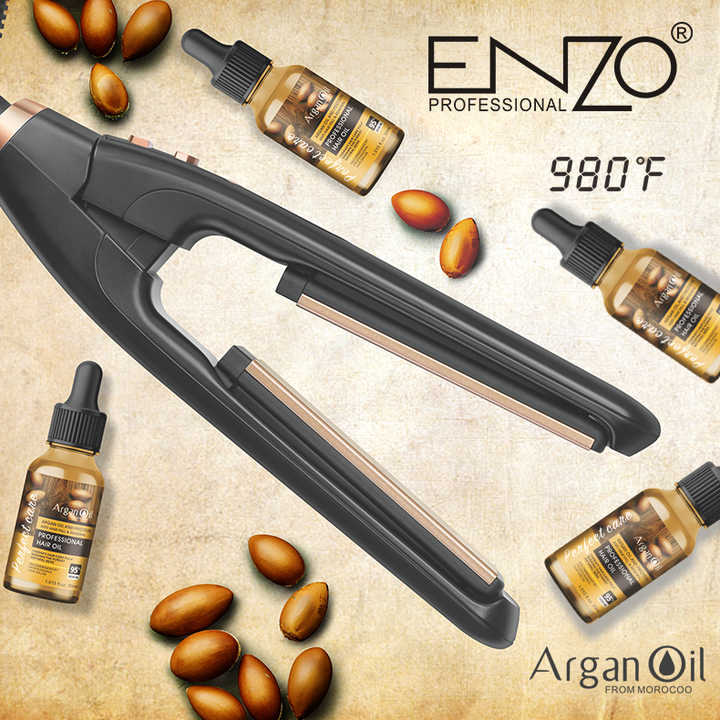 ENZO High Quality Digital LCD Ceramic Coating Flat Iron