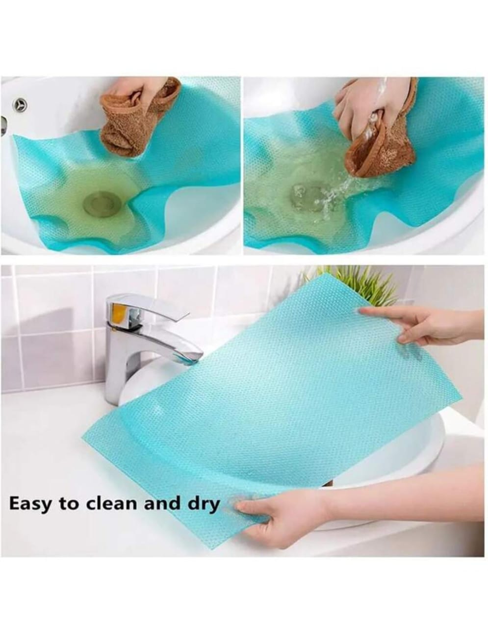 Non-Slip Plastic Refrigerator Kitchen Mats 6PCS