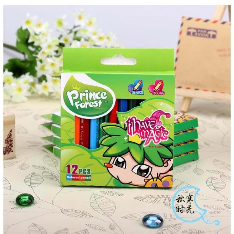 Prince Forest Short Pencil Crayons 12pcs