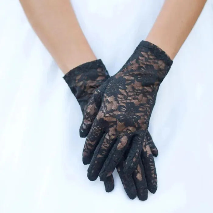 Wrist Lace Gloves - White