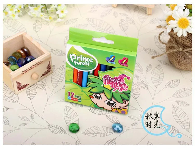 Prince Forest Short Pencil Crayons 12pcs