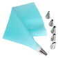 6-Piece Silicone Piping Bag and Nozzles