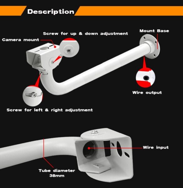 CCTV Wall Bracket 30-60cm