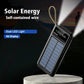 Solar Powered Power Bank 20000Mah With LED Light