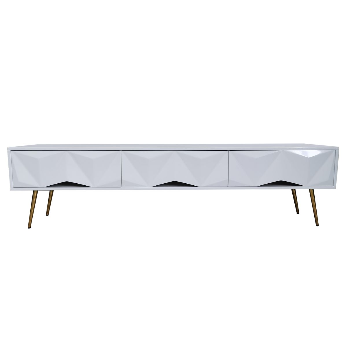 White and Gold TV Stand