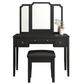 Dressing Table Stool Set with Mirror Makeup Vanity Desk Chair