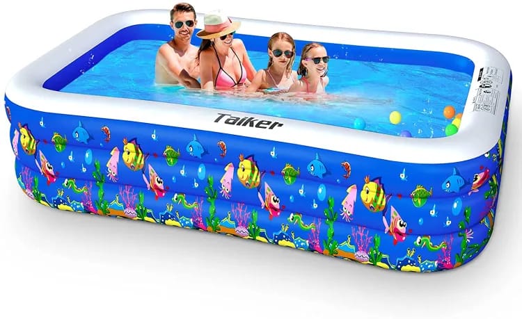 3 Layer Extra Large Rectangular Kids Swimming Pool