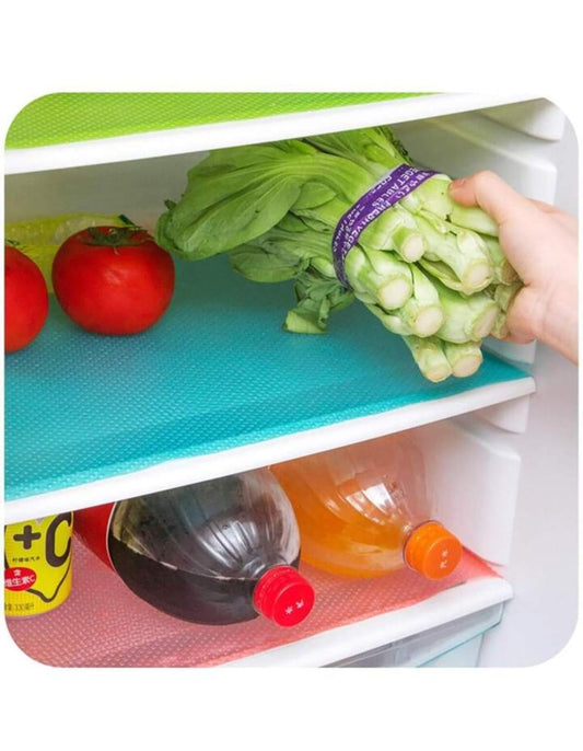 Non-Slip Plastic Refrigerator Kitchen Mats 6PCS