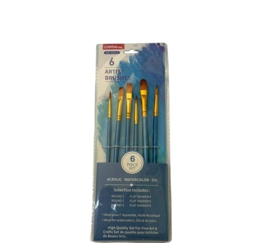 Acrylic Brush Set 6 Pc