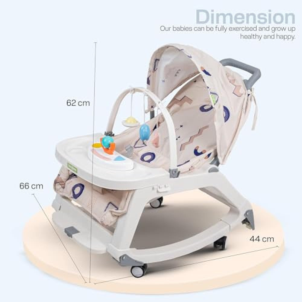 Rocking Chair for Kids with Multi Position Recline, Hanging Toys & Music Each